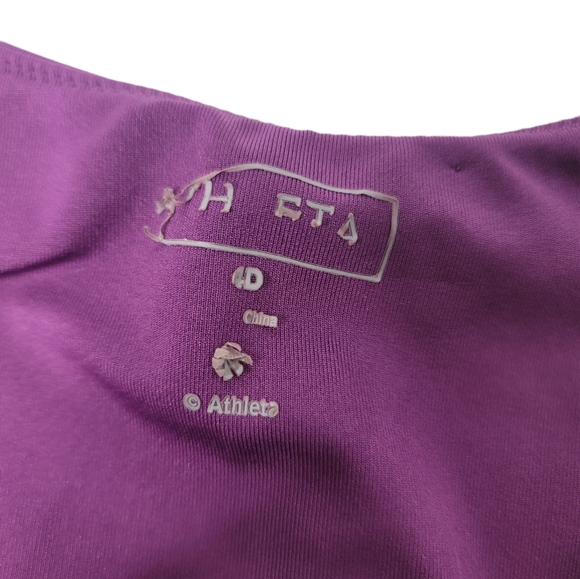 Athleta support bra tank top style number 736639 Eggplant purple ruched side 34D - Picture 3 of 6
